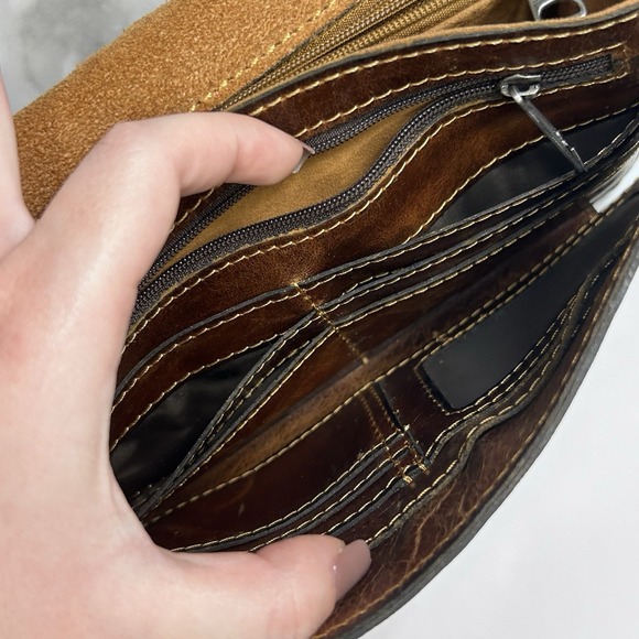 Patricia‎ Nash Floral Leather Crossbody Bag Suede Multiple Compartments - Picture 8 of 12